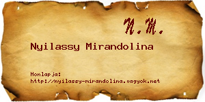 Nyilassy Mirandolina névjegykártya